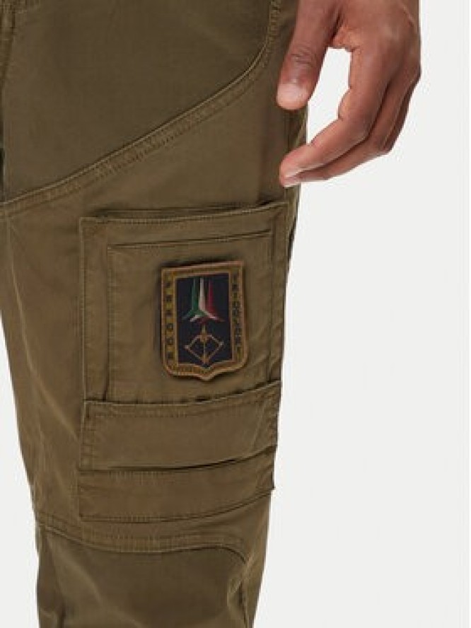 Aeronautica Militare Spodnie materiałowe 252PA1387UCT0149 Zielony Regular Fit