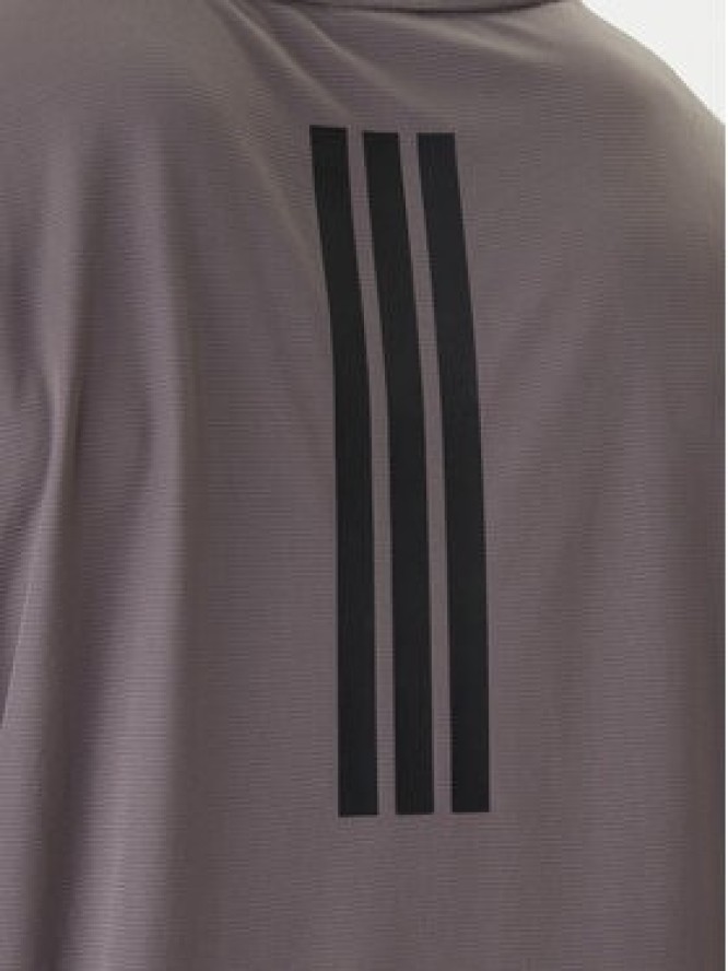 adidas Koszulka techniczna D4T PrimeLift 3 Stripes KE9936 Szary Regular Fit