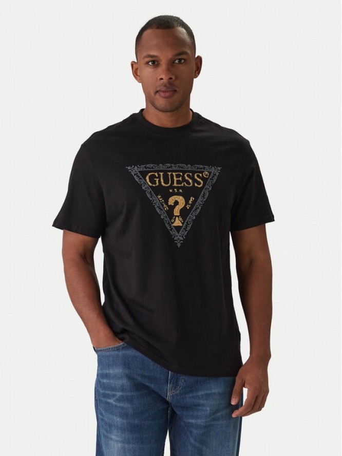 Guess T-Shirt M6RI15 I3Z14 Czarny Regular Fit