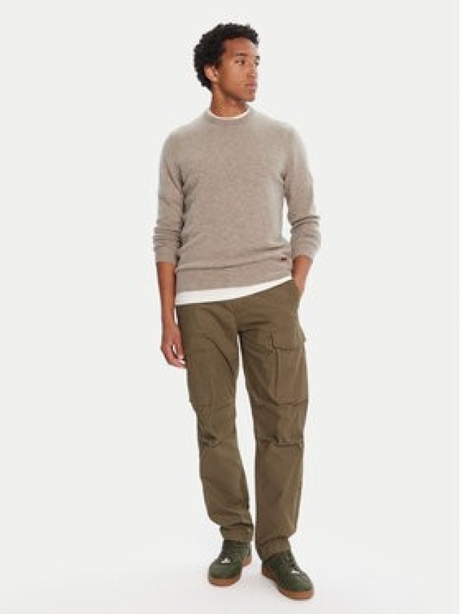 Barbour Sweter Patch Crew MKN0584ST51 Beżowy Regular Fit