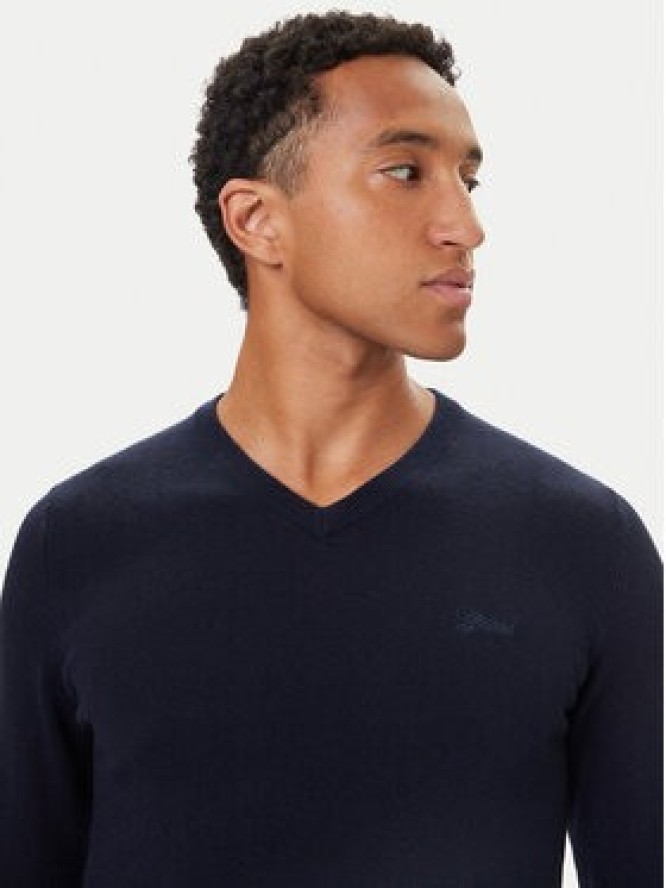 Guess Sweter M5YR27 Z0122 Granatowy Slim Fit