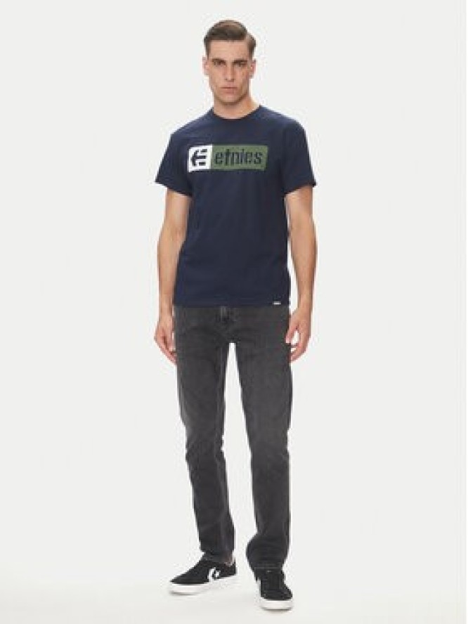 Etnies T-Shirt New Box 4130002282 Granatowy Regular Fit