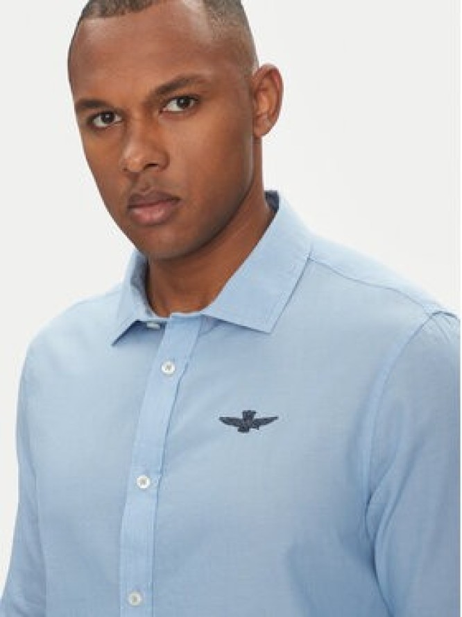 Aeronautica Militare Koszula 251CA1276CT3292 Niebieski Regular Fit