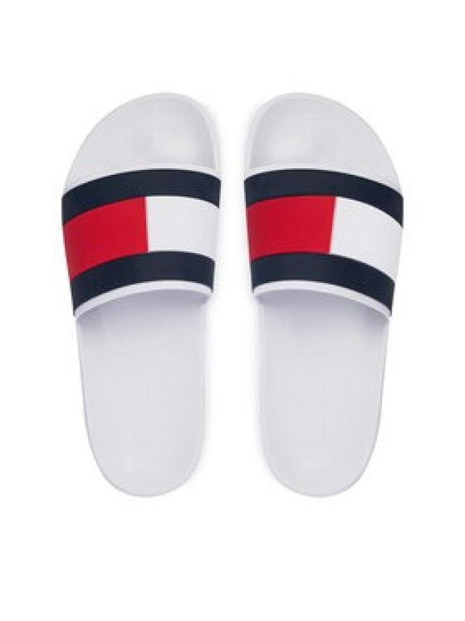 Tommy Hilfiger Klapki Core Hilfiger Flag Pool Slide FM0FM05798 Biały
