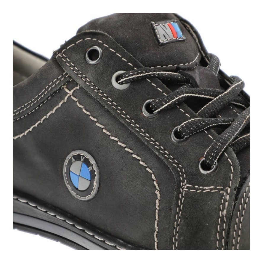 Półbuty męskie Avanti, sznurowany fason niska cholewka gładka powierzchnia z dekoracyjnymi przeszyciami elastyczna lekka podeszwa, czarne, 422-03