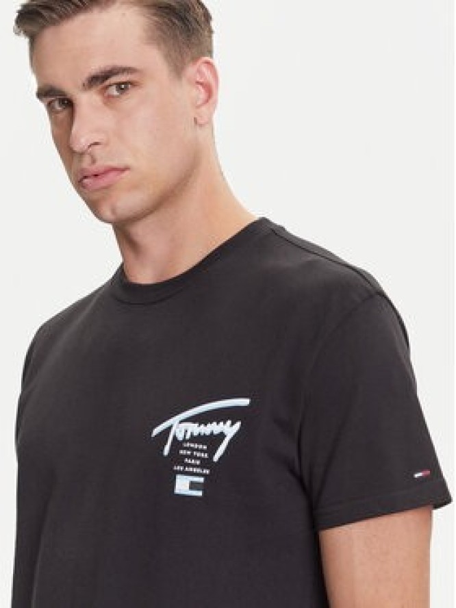 Tommy Jeans T-Shirt Signature City DM0DM21934 Czarny Regular Fit
