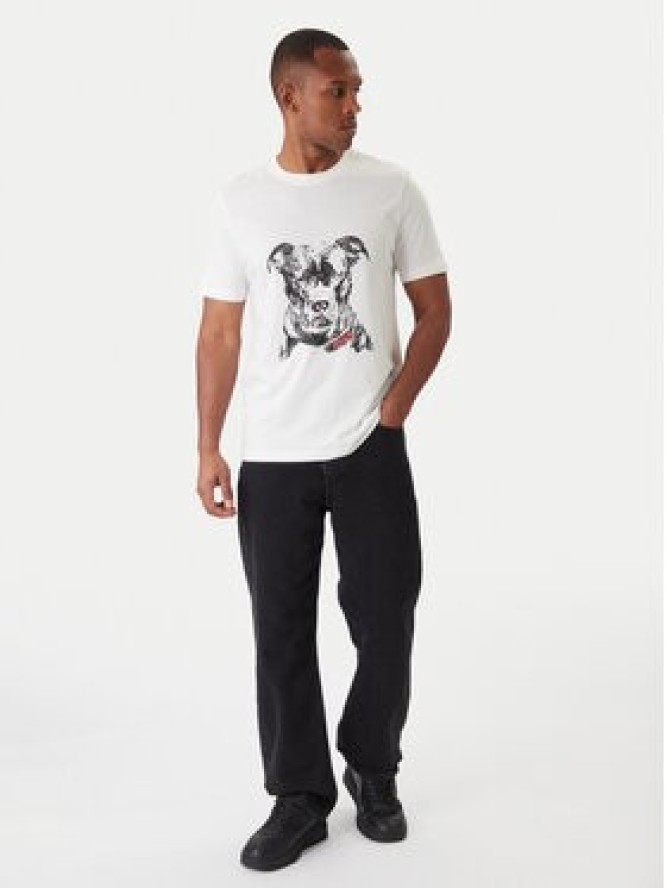 HUGO T-Shirt Dubrox 50553779 Écru Regular Fit