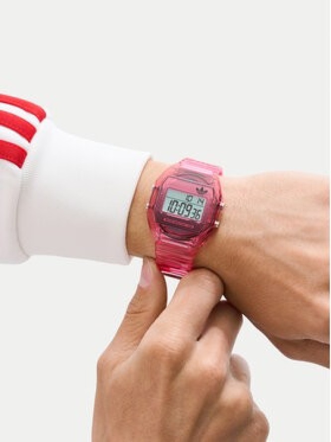 adidas Zegarek AO Street Digital Two Crystal AOST25540 Różowy