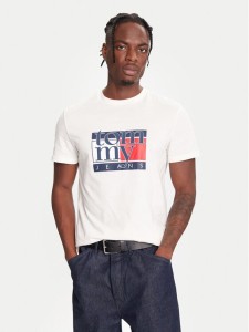 Tommy Jeans T-Shirt DM0DM21977 Biały Regular Fit