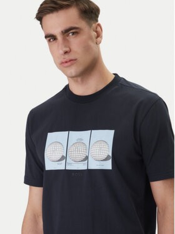 BOSS T-Shirt Terrace Photo 50559353 Granatowy Relaxed Fit