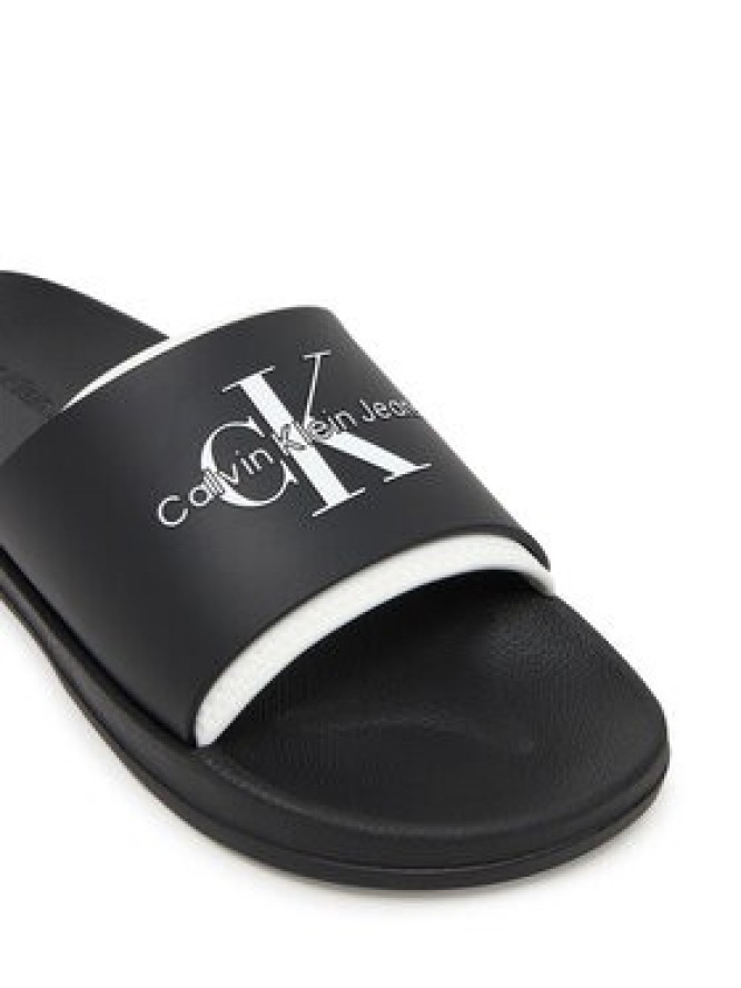 Calvin Klein Jeans Klapki Slide Rubber Neoprene Monologo YM0YM00361 Czarny