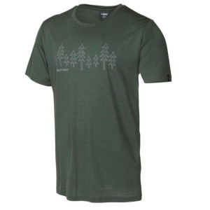 Ivanhoe t-shirt UW Ceasar Fir for men - 100% extra fine merino wool - Green