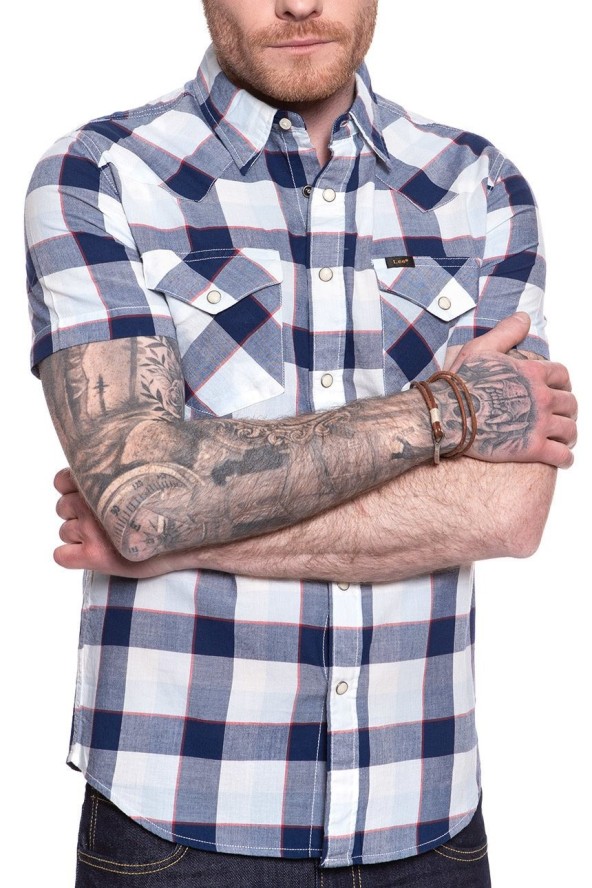 KOSZULA MĘSKA KRÓTKI RĘKAW LEE SS WESTERN BLUEPRINT L640NMLH 112115292