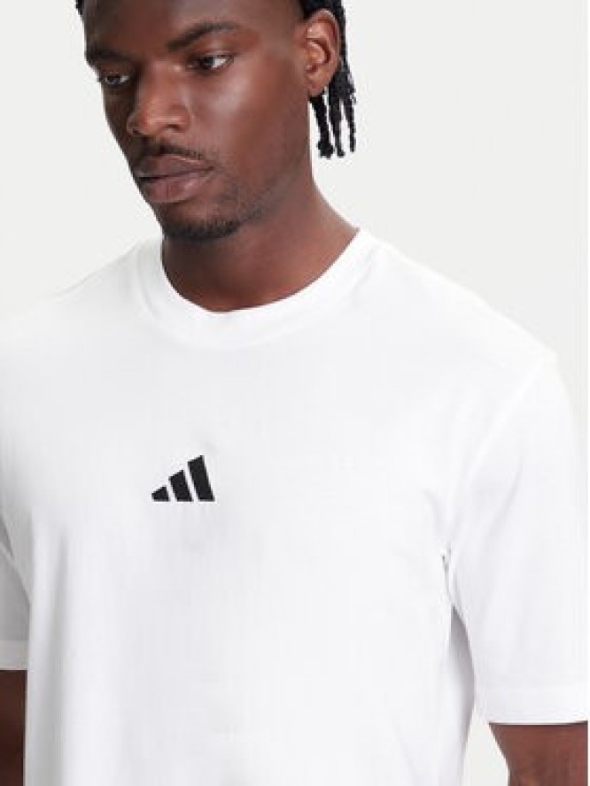 adidas T-Shirt Essentials Small Logo JF1092 Biały Regular Fit