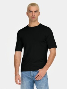 Only & Sons T-Shirt Wyler 22022928 Czarny Regular Fit