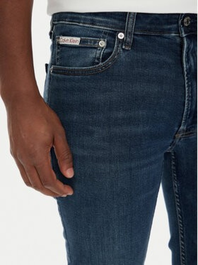 Calvin Klein Jeans Jeansy LV04RB720G Granatowy Skinny Fit