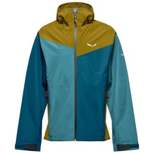 SALEWA Kurtka męska PUEZ AQUA 4 PTX 2.5L M JACKET olive oil/multi-XL