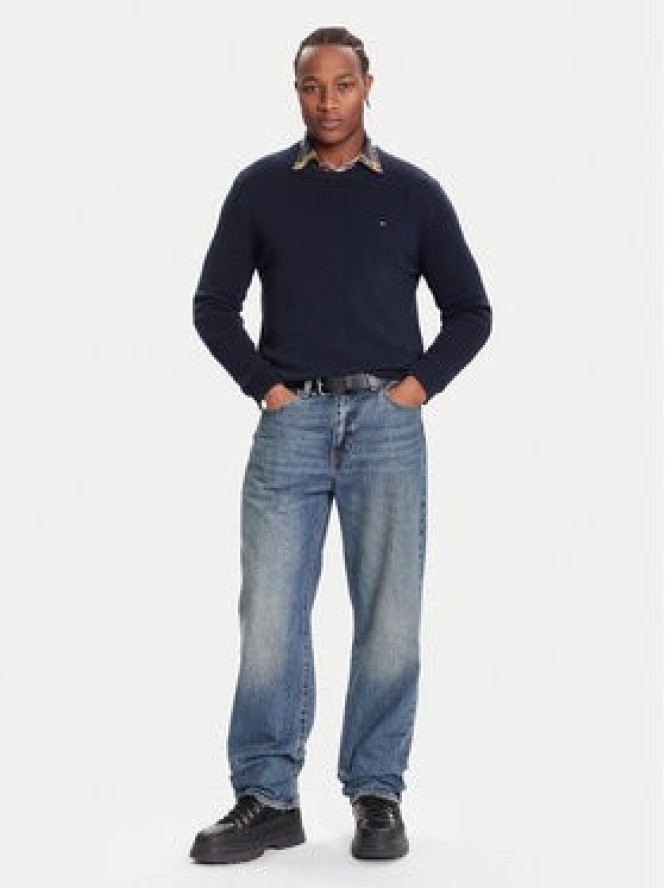 Tommy Jeans Sweter DM0DM21787 Granatowy Regular Fit
