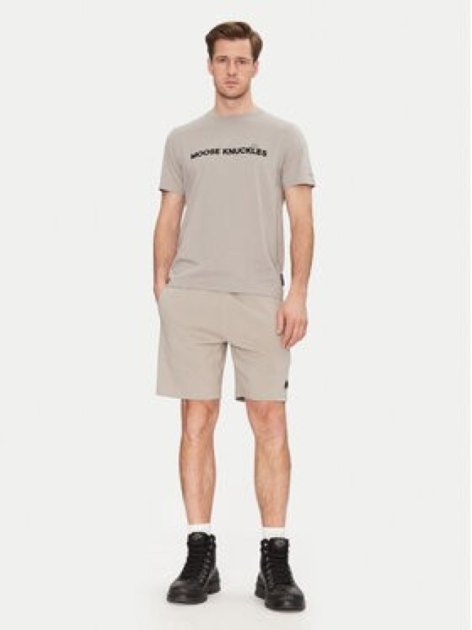 Moose Knuckles Szorty sportowe Dalon M15MR807 Szary Regular Fit