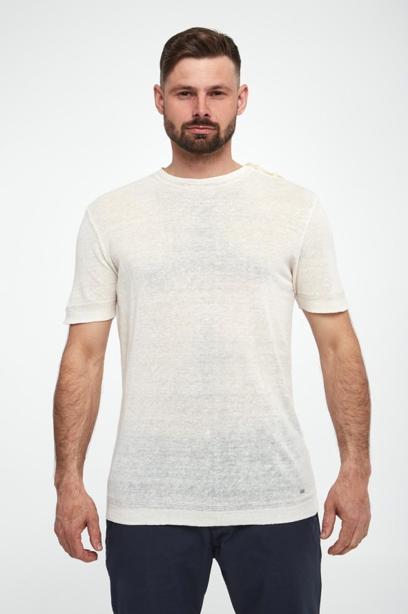 T-shirt męski lniany LIU JO
