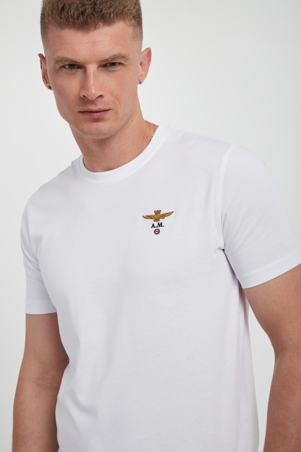 T-shirt męski z logo AERONAUTICA MILITARE