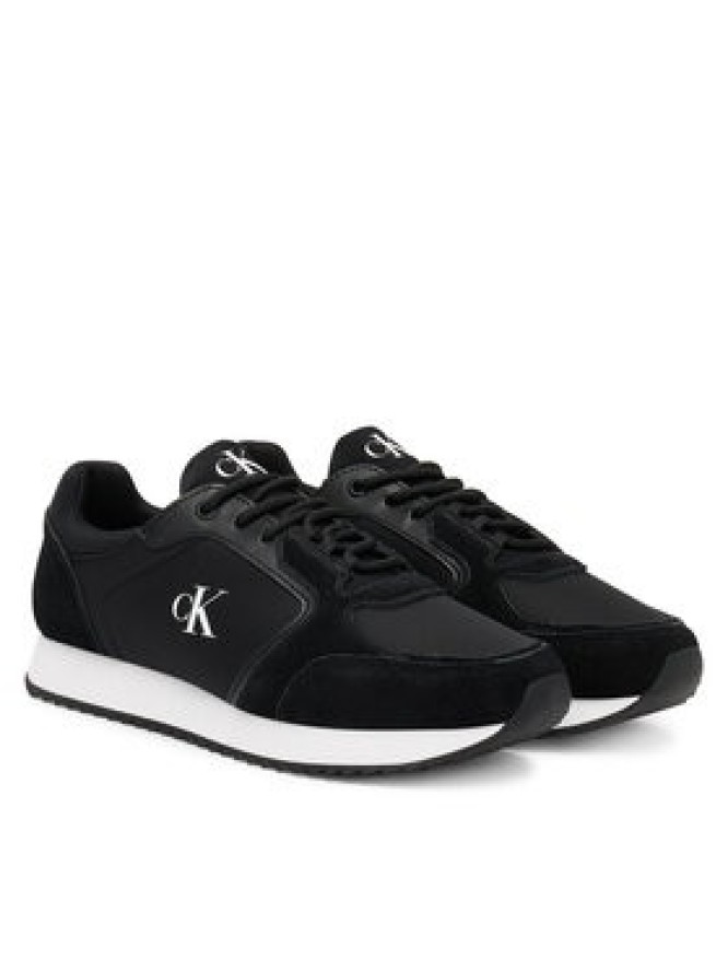 Calvin Klein Jeans Sneakersy Runner Laceup Sock Mg Nylon Mix YW0YW01644 Czarny