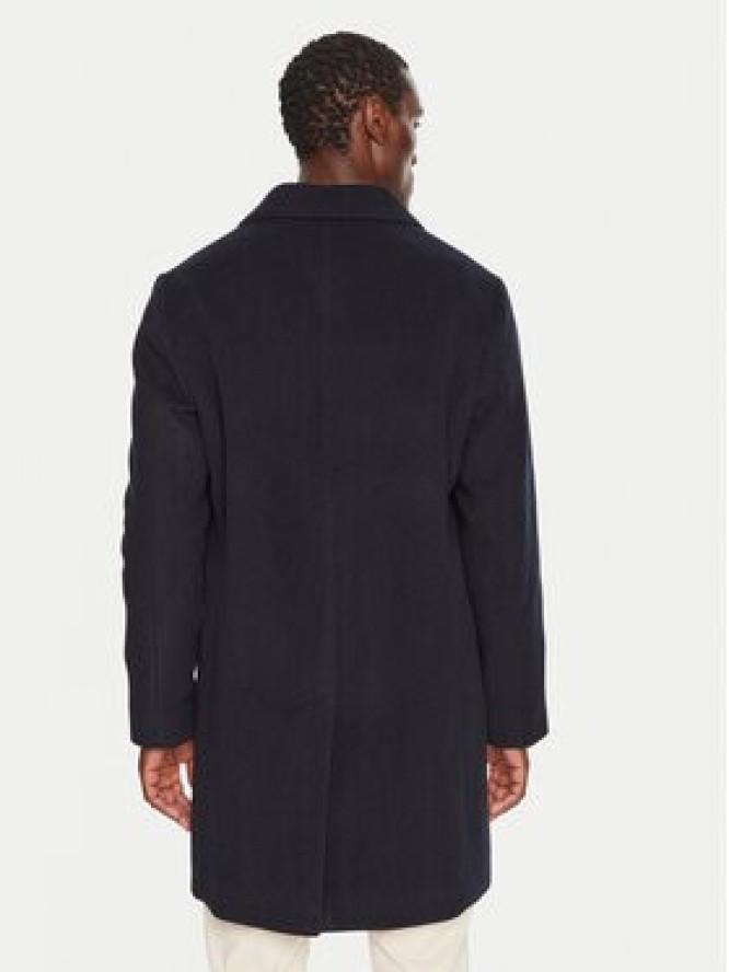 Tommy Hilfiger Płaszcz wełniany MW0MW36611 Granatowy Regular Fit