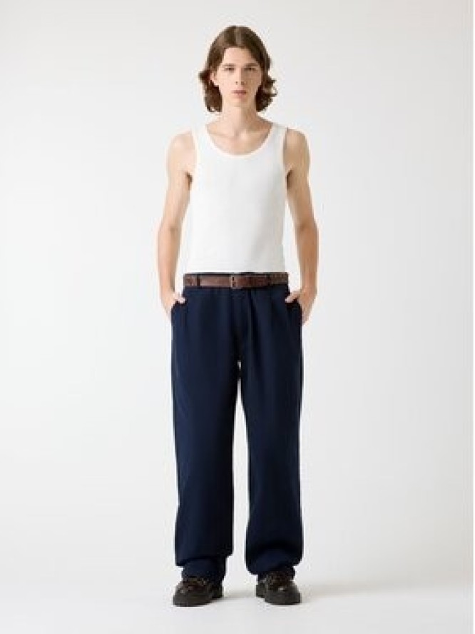 Guess Jeans Spodnie materiałowe 180376 Niebieski Regular Fit