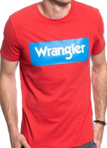 WRANGLER SS LOGO TEE FORMULA RED W742FKXWO 112131089