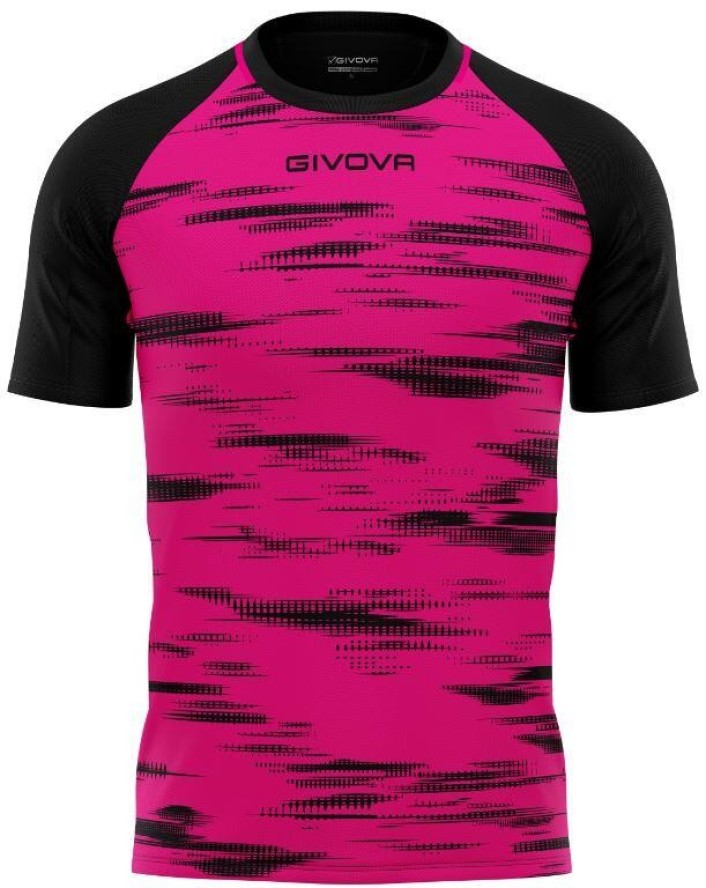 Koszulka sportowa Givova Pixel Fuxia-czarny Róż
