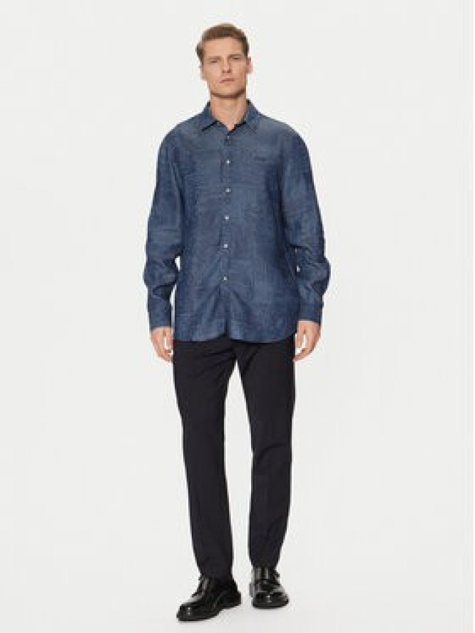 Guess Koszula M5RH22 WFKE0 Granatowy Regular Fit