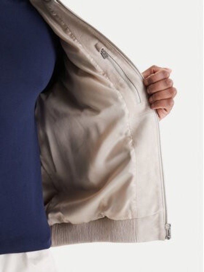 BOSS Kurtka skórzana H-Muller 50543213 Beżowy Regular Fit