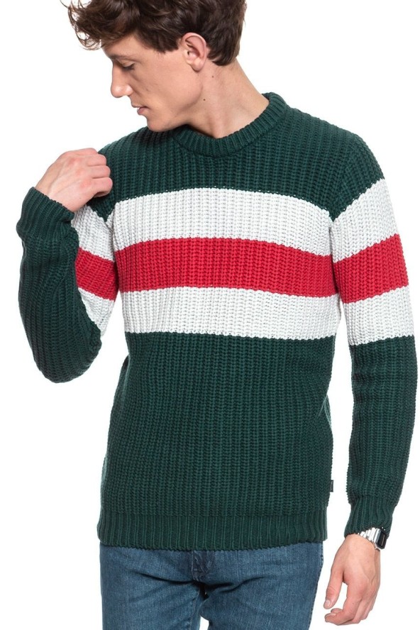MĘSKI SWETER WRANGLER CHUNKY KNIT PINE W8A7PCG01 112132375