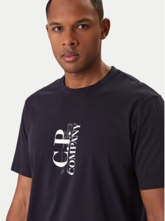 C.P. Company T-Shirt 20CMTS084A005100W Granatowy Regular Fit