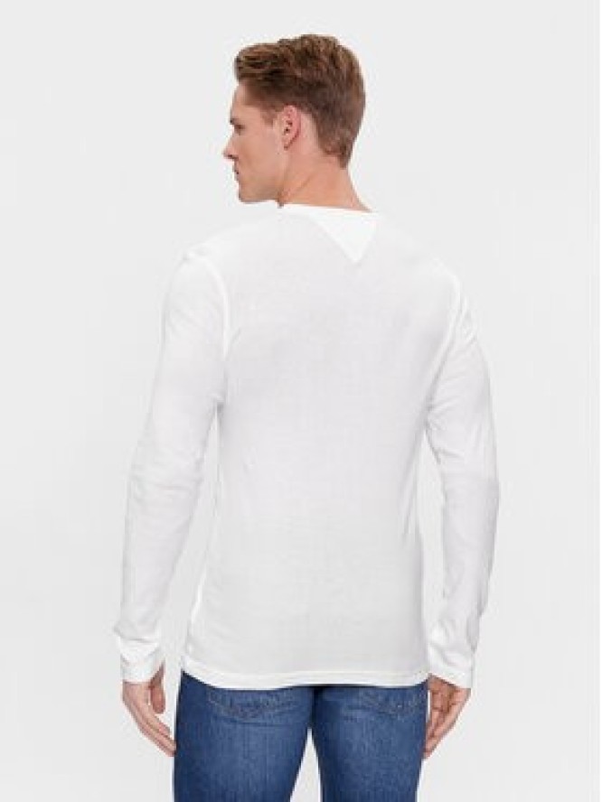 Tommy Jeans Longsleeve DM0DM04409 Biały Slim Fit
