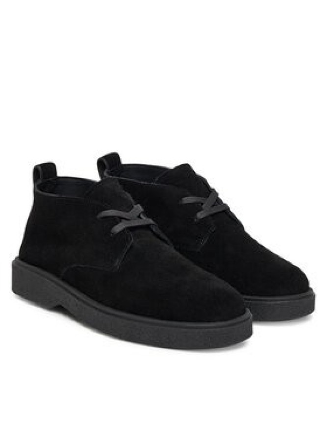 Calvin Klein Sneakersy Text Rubber Desert Boot Su HM0HM01978 Czarny