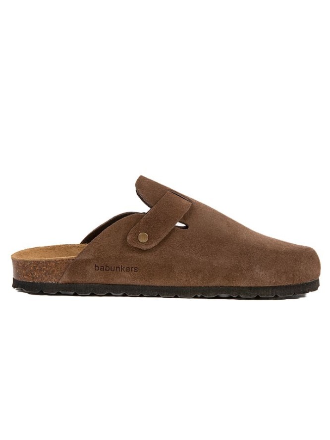 BABUNKERS Family Skórzane chodaki w kolorze jasnobrązowym rozmiar: 43