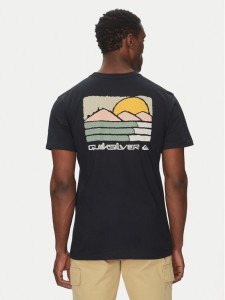 Quiksilver T-Shirt EQYZT08038 Czarny Regular Fit