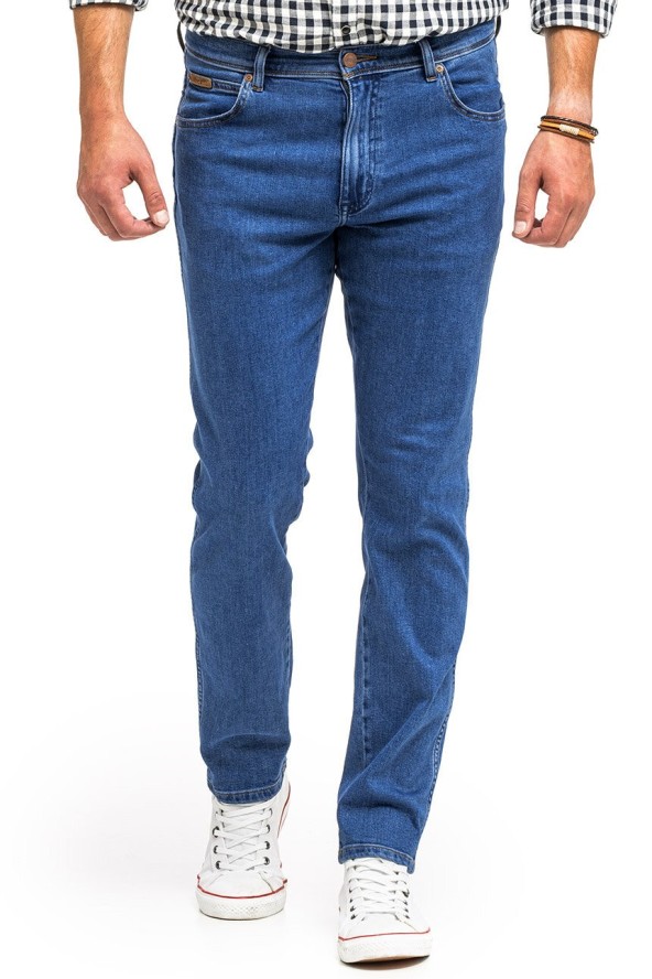 WRANGLER TEXAS SLIM MĘSKIE SPODNIE JEANSOWE THE STONE RIDE W12SYI39U 112145803