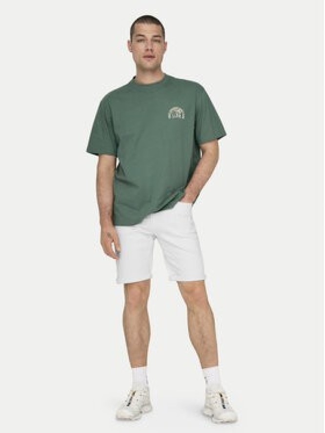 Only & Sons Szorty jeansowe Ply 22029297 Biały Regular Fit