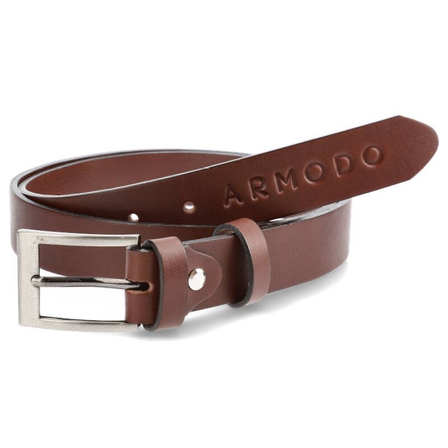 Brązowy Skórzany Pasek Męski Armodo