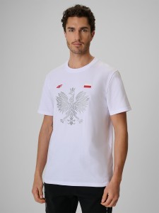 4F Koszulka kibica męska - biała XXL