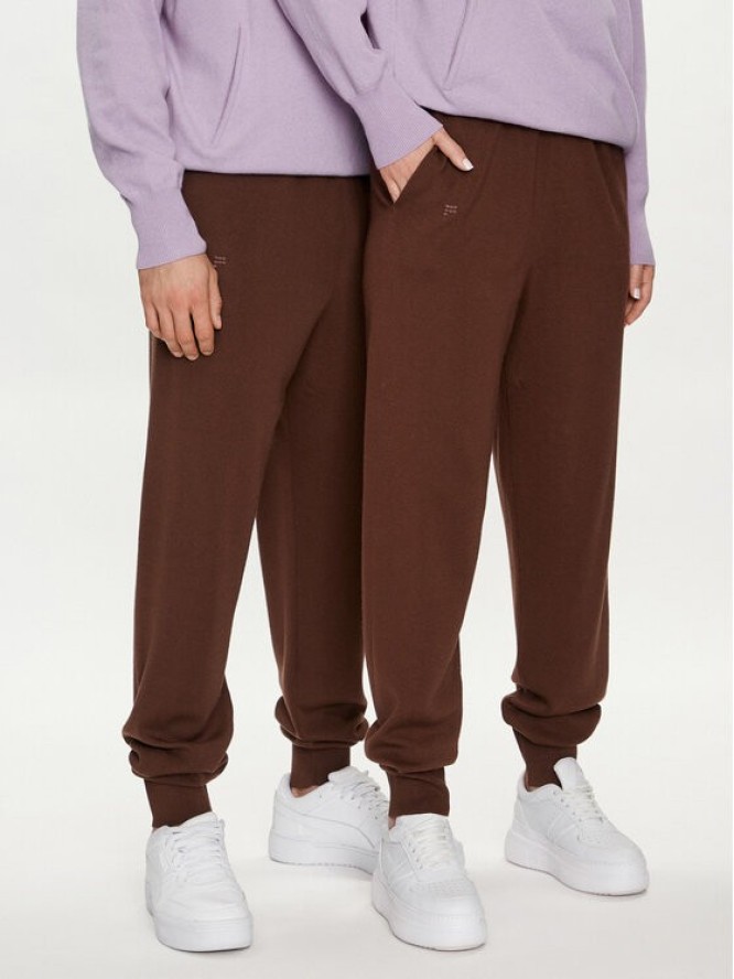 Pangaia Spodnie dresowe Merino Brązowy Regular Fit