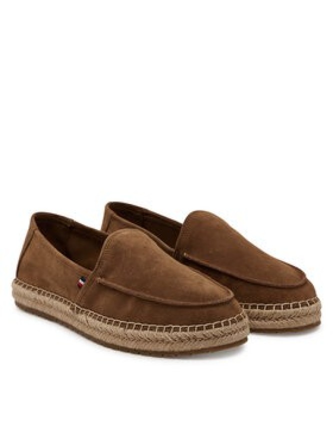 Tommy Hilfiger Espadryle Hilfiger Flex Espa Suede Loafer FM0FM05392 Brązowy