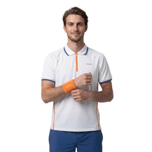Męska techniczna tenisowa koszulka polo Siroko Player White