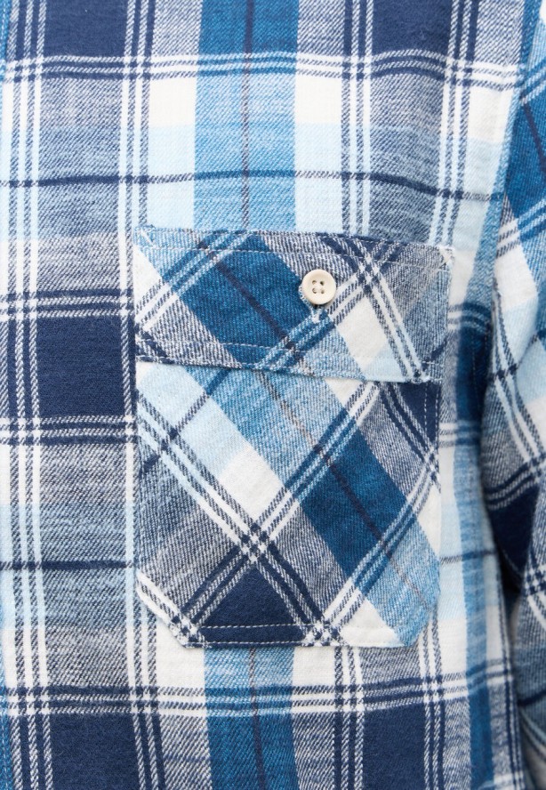 Męska Koszula MUSTANG Eastbridge Multicheck Blue 1014768 12552