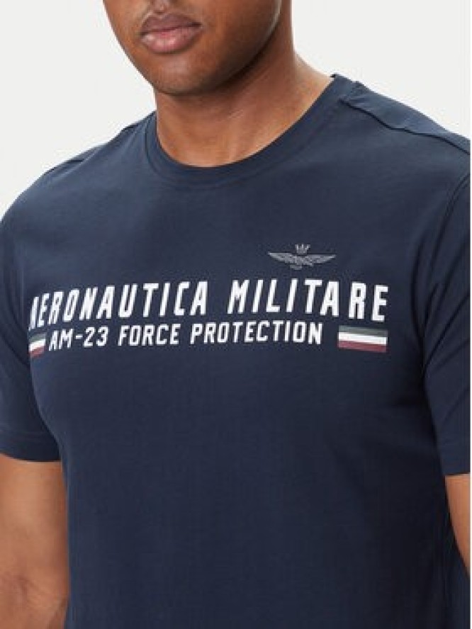 Aeronautica Militare T-Shirt 252TS1942UJ00538 Granatowy Regular Fit