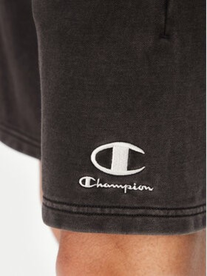 Champion Szorty sportowe Reverse Weave 221179 Czarny Regular Fit