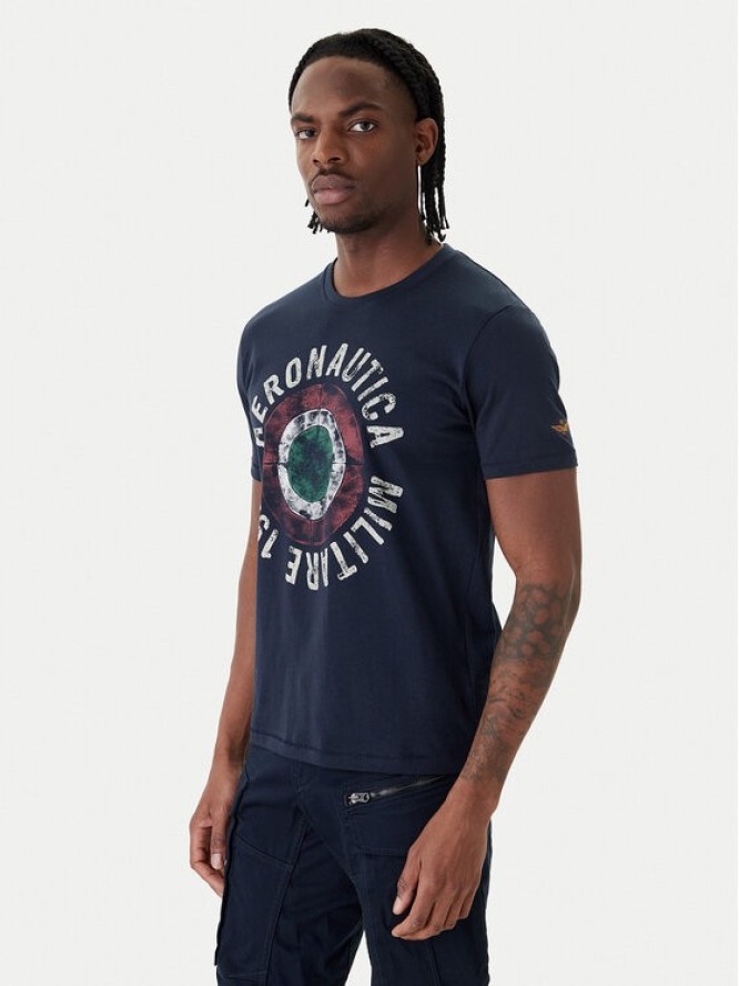 Aeronautica Militare T-Shirt 261TS2538UJ00727 Granatowy Regular Fit