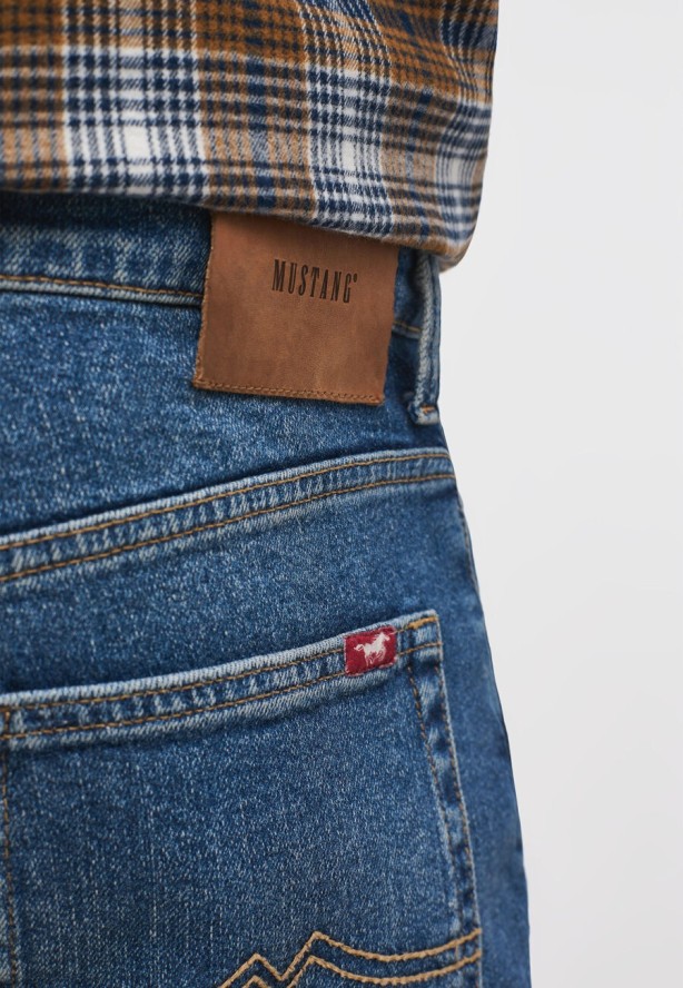 Męskie Spodnie Jeansowe MUSTANG Toledo Tapered Denim Blue 1014326 5000 774